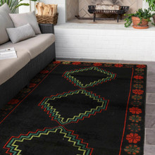 Handwoven Afghan rug, traditional Afghan wool rug, 