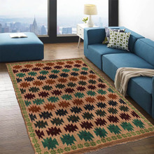 Baloch Afghan Wool Rug, Handcrafted Afghan Rug, Tribal Wool Rug, 