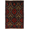 Afghan tribal design rug, Baloch wool rug, 