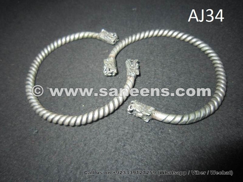 afghan kuchi silver metal bangles