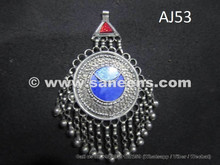 afghan kuchi pendant with lapis stone