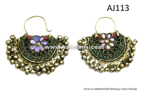 kuchi afghan traditional earrings in wholesale, ats boho chic fashion handmade jewelry earrings