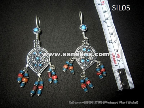 afghan jewelry in pure silver and genuine gemstones