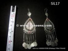 kuchi tribal earrings in pure silver
