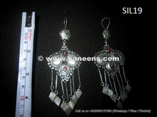 wholesale kuchi jewellery earrings, odissi tribal jewelry in silver