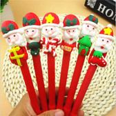 Christmas Santa Claus Crutches Style Soft Ceramic Ball Pen Cartoon Christmas Gifts Ballpoint C122-1097631