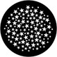 Mutiple different sized stars steel gobo