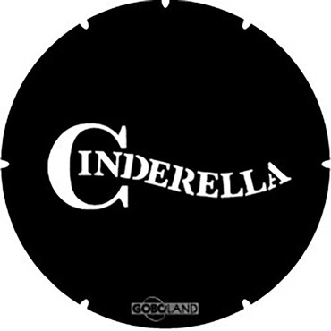 Cinderella serif font panto steel gobo