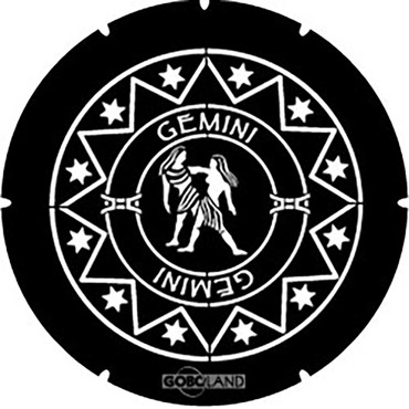 Goboland Gemini astrology steel lighting gobo