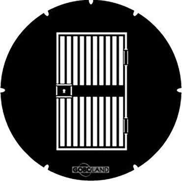 goboland jail prison door heavy gate with lock steel lighting gobo