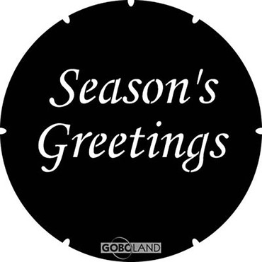 Season's Greetings Scrip font Stainless steel gobo