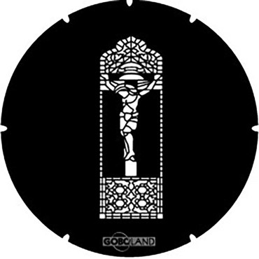 goboland stained glass Christ crucifixion church window steel lighting gobo