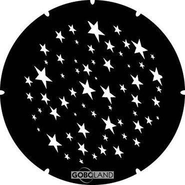 Goboland angled five pointed stars steel lighting gobo