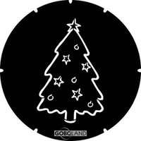 Simple Christmass tree drawn Stainless steel gobo