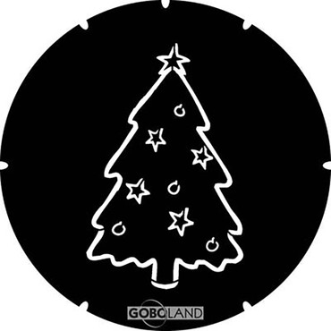 Simple Christmass tree drawn Stainless steel gobo