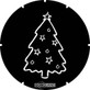 Simple Christmass tree drawn Stainless steel gobo