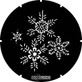 Snow flakes close up Stainless steel gobo