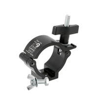 Doughty Super Lightweight Clamp Half Coupler Black (T5812201) shown from the rear‑right with powder‑coated finish and supplied M10 wing‑nut fixing.