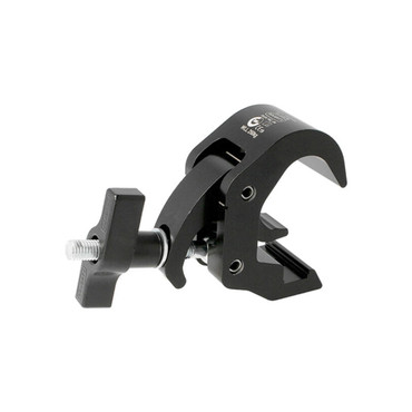 Doughty Quick Trigger Clamp Basic Black (T58201) shown from the rear‑right with broad powder‑coated body visible.