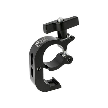 Doughty Quick Trigger Clamp Black (T58201) shown from the rear‑right in the closed position with large fastening handle visible.