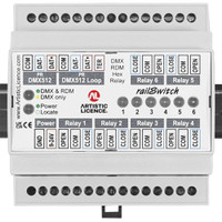  DIN Rail mount DMX controlled 6 channel mains relay