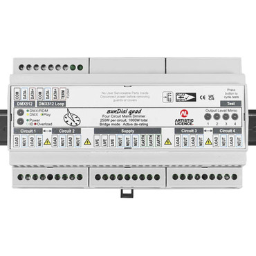 Artistic Licence - sunDial quad din rail unit front