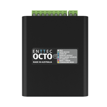 Enttec - OCTO MK2 DIN rail LED pixel controller Top Down