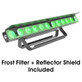 Elation Professional - SixBar 1000 front right of fixture on green with included reflector and frost 