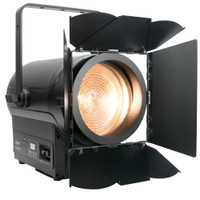Elation Professional - KL Fresnel 8 Front right of fixture barndoor attached, warm white light 