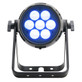 Elation Professional - Arena Zoom Q7IP front view light on blue