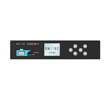Enttec - S-PLAY SP1-1 Smart light show controller Front controls and display