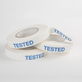 Le Mark - Printed 'TESTED' Gaffer Tape 24mm x 48m rolls of tape with tested printed bold and clear in blue