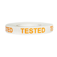 Quality control Tape orange tape marked with TESTED 