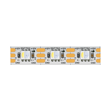 Enttec - 12V RGBW 60-LEDs/m pixel strip Close up