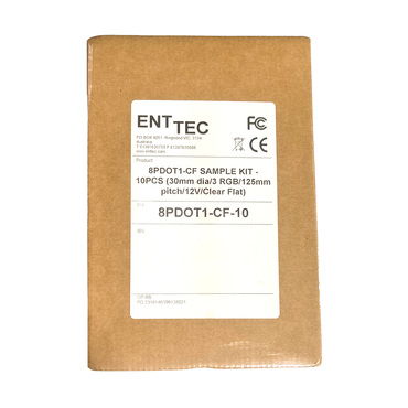 Enttec - Pixel Dot 30mm 3xRGB LEDs 125mm Pitch Clear Flat x10 8PDOT1-CF/10