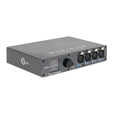 Obsidian Control Systems - EN4  Front right of 4 port enthernet to DMX gateway