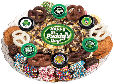 St Patrick's Day Caramel Popcorn & Cookie Platter