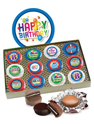 Birthday Cookie Talk 12pc Chocolate Oreo Box