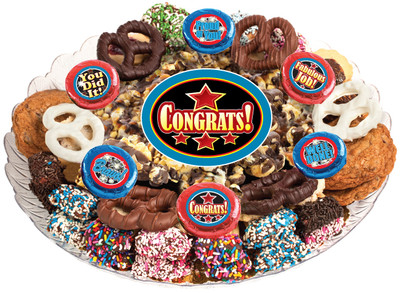 Congratulations Popcorn & Cookie Platter