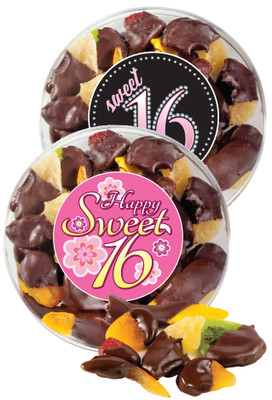 Sweet 16 Chocolate Dipped Dried Mixed Fruit