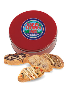 Father's Day Biscotti Tin - Red