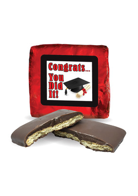 Graduation Cookie Talk Chocolate Graham