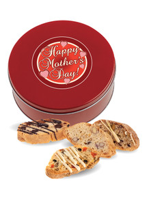 Mother's Day Biscotti Tin - Red