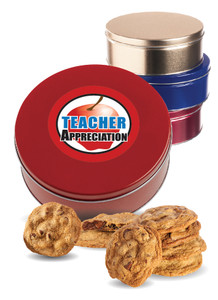 Teacher Appreciation Chocolate Chip Cookie Tin - Red