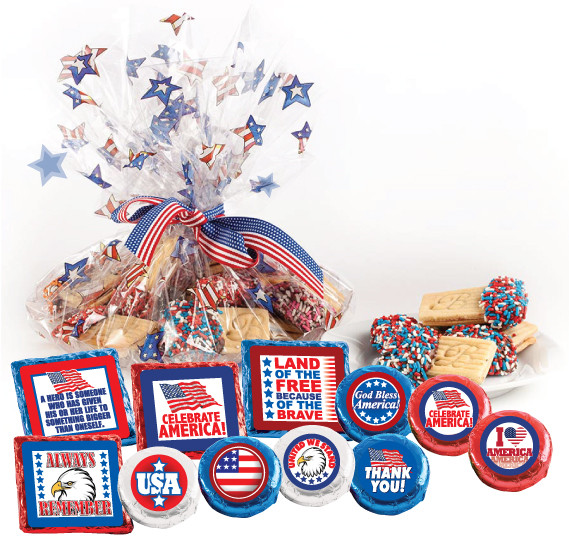Celebrate America Cookie Message Platters