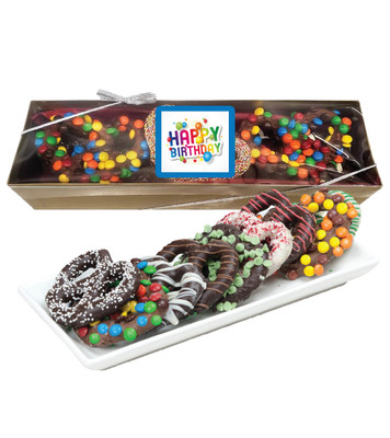 Birthday Chocolate Pretzel Box - Large