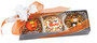 Decorated with sugar art OR labeled foils with adorable Halloween labels.