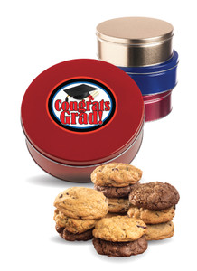 Graduation Assorted Cookie Scone Tin - Red