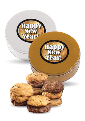 Happy New Year Assorted Cookie Scone Tin