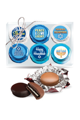 Hanukkah Cookie Talk 6pc Chocolate Oreo Box